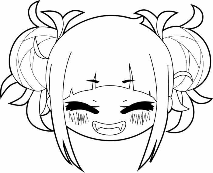 Anime bnha coloring pages toga