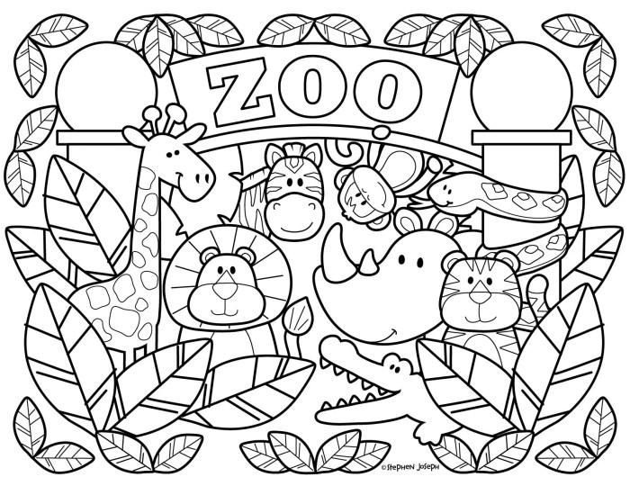 Advanced animal coloring book