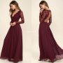 Plus Size Burgundy Dress for Wedding