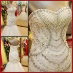 Swarovski crystals on wedding dress