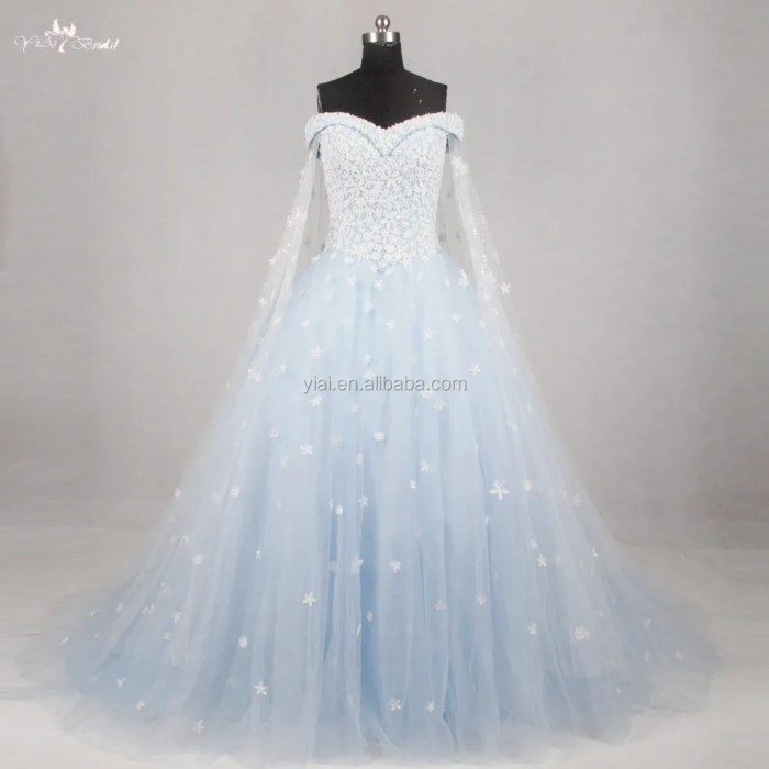 Wedding blue dress serenity sky gown dresses gowns cape flowy airy inspire weddingomania train tiffany trendy