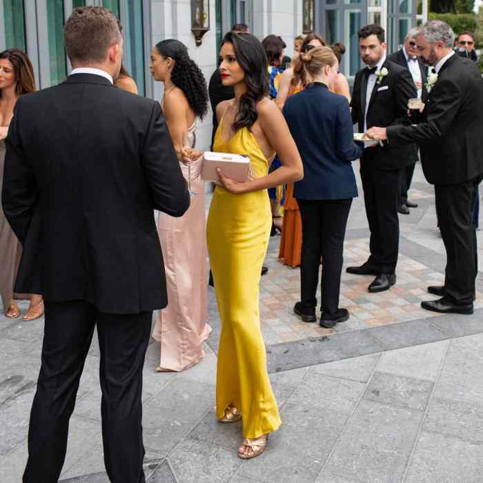 Yellow dresses for wedding guest