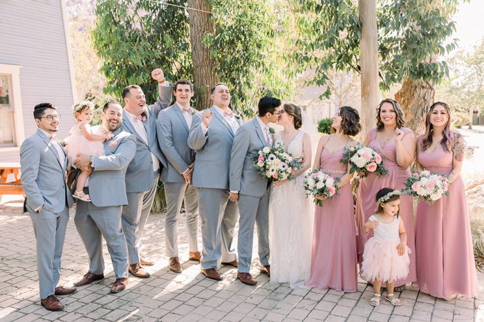 Dusty pink dress for wedding