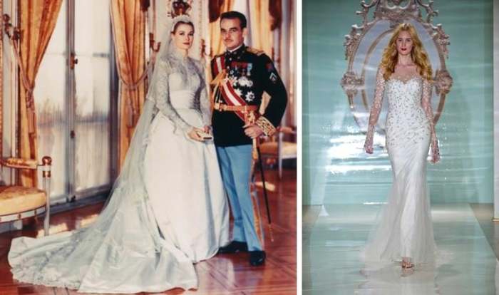 Modern grace kelly wedding dress