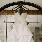 Wedding dress in a shadow box