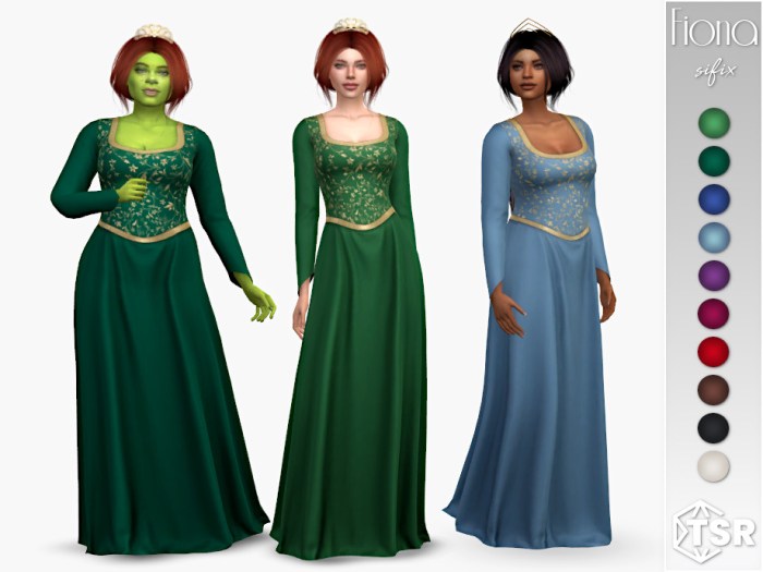 Fiona wedding dress shrek